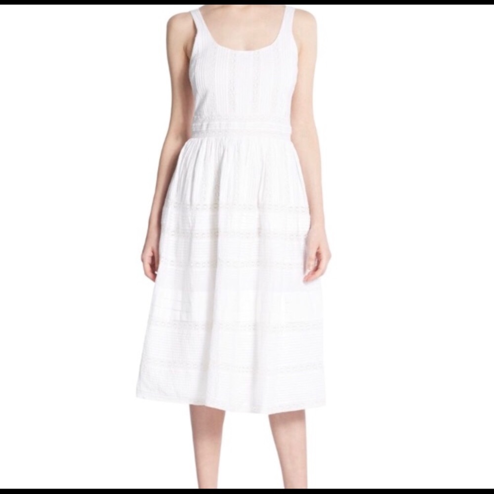 Alice + Olivia Myrtle Eyelet Midi Dress// Bride